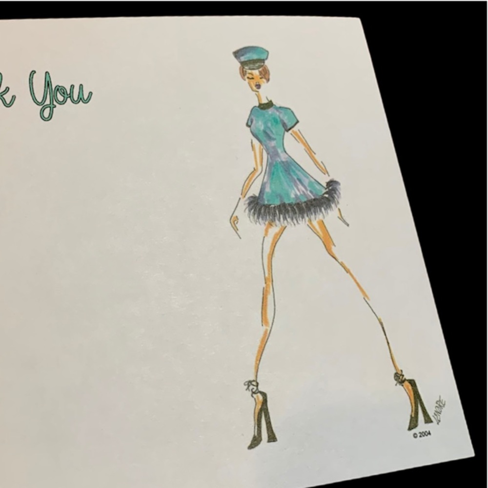 Fashion Diva handmade notecards set of 20 - Picture 3 of 4